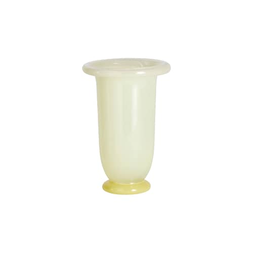 Vase Empire Medium verre jaune / Ø 14,5 x H 21 cm - Hay - Jaune clair / Base jaune foncé - Verre