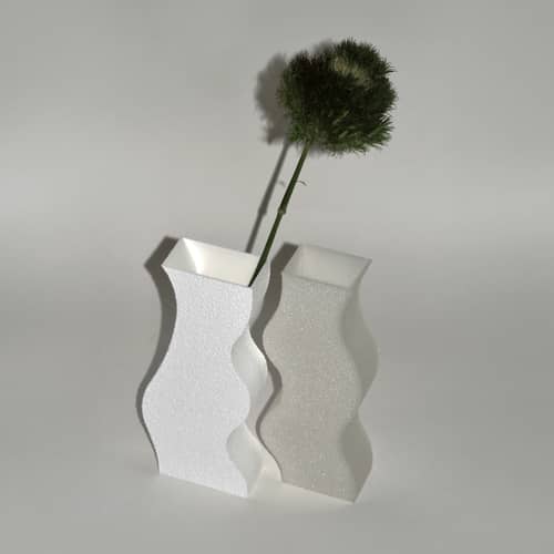 Vase Petites Dove plastikmaterial weiß / Set von 2 - Argot Studio - Weiß & durchscheinend - Bioplastik