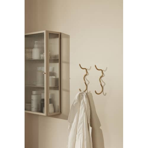 Appendiabiti Curvature oro metallo / Ottone - Ferm Living - Ottone - Ottone massiccio