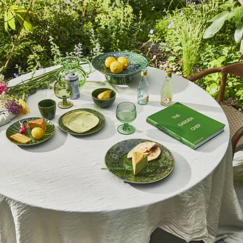 Set de 2 assiettes à dessert The emeralds céramique / Ø 21,6 cm - HK LIVING - Vert - Grès