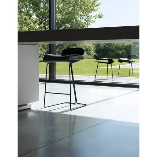 Bar stool BCN Kristalia H 66 cm - Black - Plastic material | Made