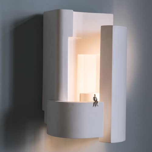 Applique Soul Story 5 pietra bianco / LED - Gesso - DCW éditions - Bianco - Gesso