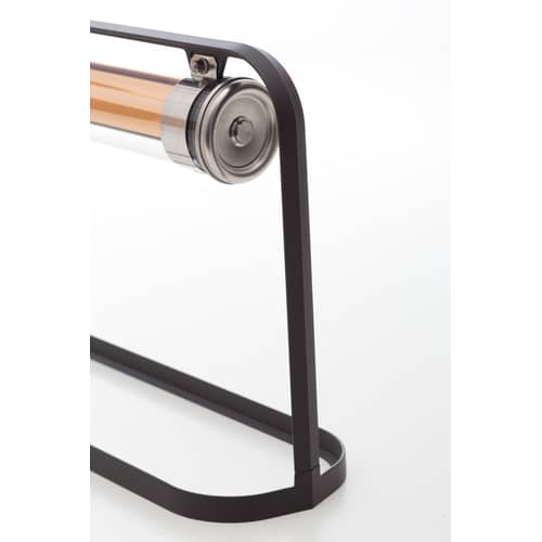 Outdoorlampe Astrup LED metall schwarz / L 60 cm - SAMMODE STUDIO - Schwarz / Kupfer - lackiertes Aluminium, Polykarbonat