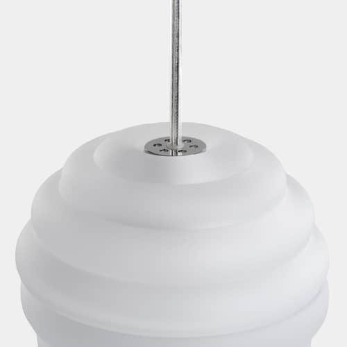Sospensione Press Mini Sphere vetro bianco / LED - Ø 14,5 cm - Tom Dixon - Gelato - Vetro pressato
