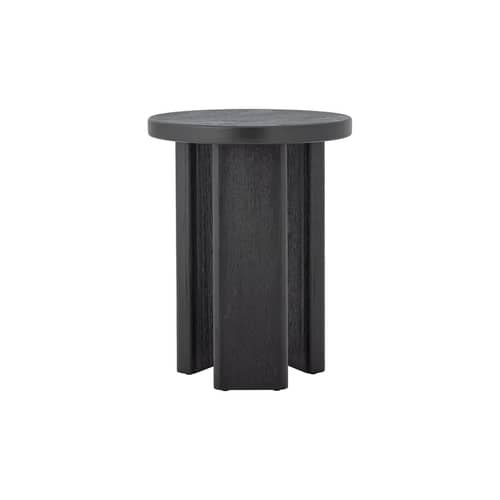 Table d\'appoint Mimola bois noir / Ø 40 x H 50 cm - Bloomingville - Noir - Pin laqué