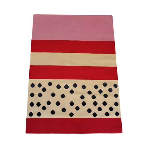 Tapis Like A Watermelon / 210 x 140 cm - Tissé main - COLORTHERAPIS - 210 x 140 cm - Laine vierge de Nouvelle-Zélande