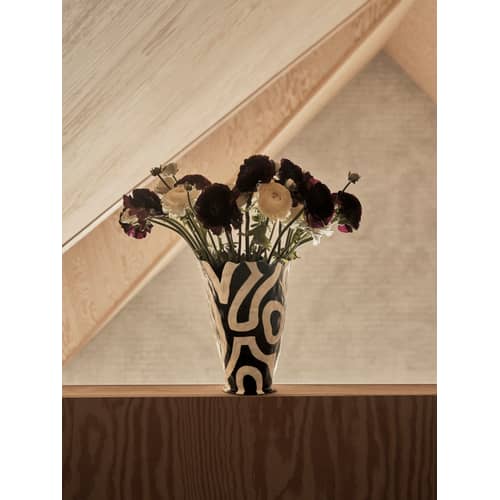 Vase Shadow keramik schwarz by Jessica Hans / Handbemalte Keramik - Hay - Schwarz & Weiß - Keramik