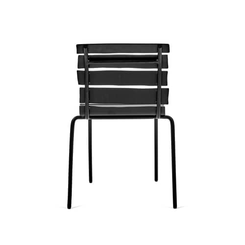 Chaise empilable Aligned métal noir / By Maarten Baas - Aluminium - valerie objects - Noir - Aluminium thermolaqué