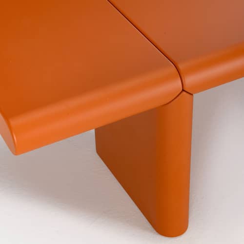 Zavolo 790 Coffee table wood orange / 84 x 120 cm - Zanotta - Caramel - Lacquered MDF