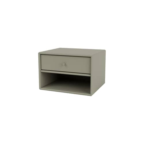 Comodino da parete Dash legno grigio / Consol - L 35,4 x P 30 x H 24 cm - MONTANA - Finocchio 144 - MDF laccato