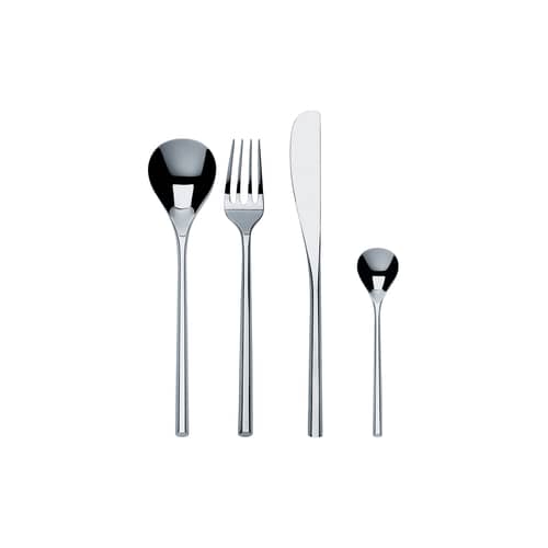 Ménagère Mu métal / Coffret 24 couverts - Alessi - Set 6 personnes / Acier - Acier inoxydable 18/10