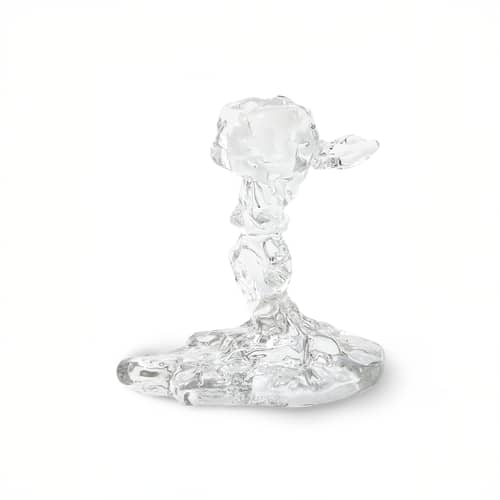 Portacandela Drip Glass Small vetro trasparente / H 14 cm - Pols Potten - H 14 cm / Trasparente - Vetro