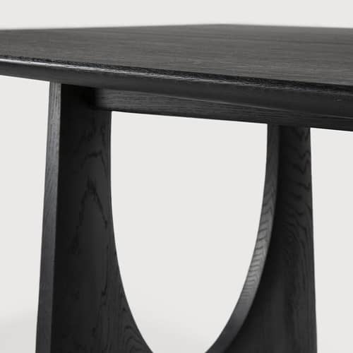 Geometric Rectangular table wood black / 250 x 100 cm - 10 people - Ethnicraft - Black - Tinted oak wood