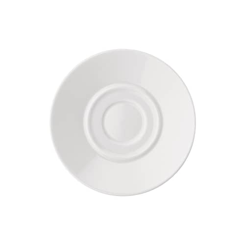 Set de 4 soucoupes / Pour tasse à espresso La Bella Tavola - Alessi - Soucoupe / Blanc uni - Porcelaine fine