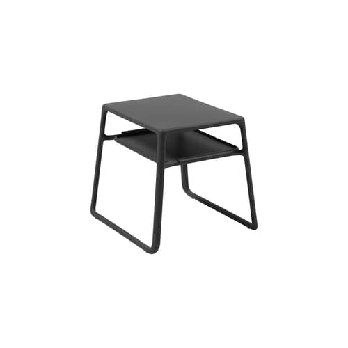 Table d\'appoint Pop noir / 44 x 39,5 x H 38,5 cm - NARDI - Antracite - Résine de fibre de verre