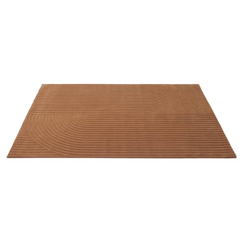 Tappeto Relevo Quattro tessuto arancione / 200 x 300 cm - Muuto - Arancione bruciato - Lana di Nuova Zelanda