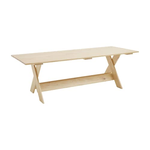 Tavolo rettangolare Crate Outdoor legno naturale / Gerrit Rietveld, 1934 - 230 x 89,5 cm - Hay - Pino naturale - Pino massello laccato