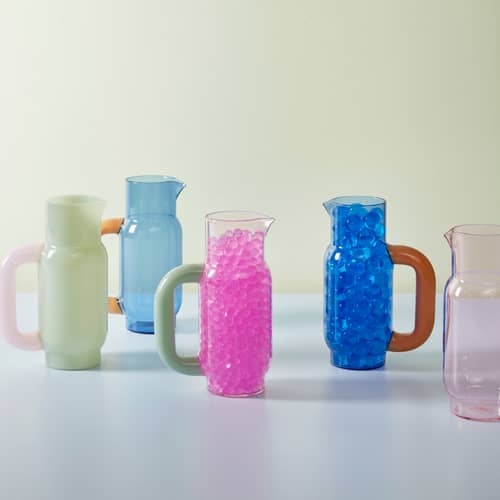 Caraffa  vetro rosa / 1,2 litri - STUDIO ABOUT - Rosa / Giada lattiginosa - Vetro borosilicato