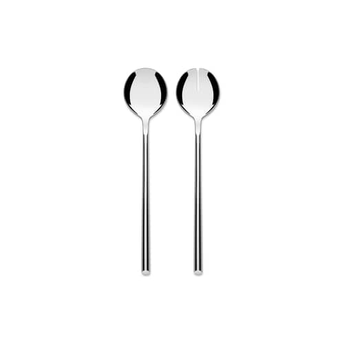 Couverts à salade Clivo métal - Alessi - Acier poli - Acier inoxydable