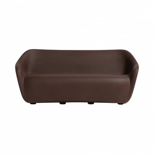 Divano da giardino a 2 posti Reborn materiale plastico marrone / L 165 cm - 100% riciclato - Slide - Marrone moka - Ecothylene riciclato