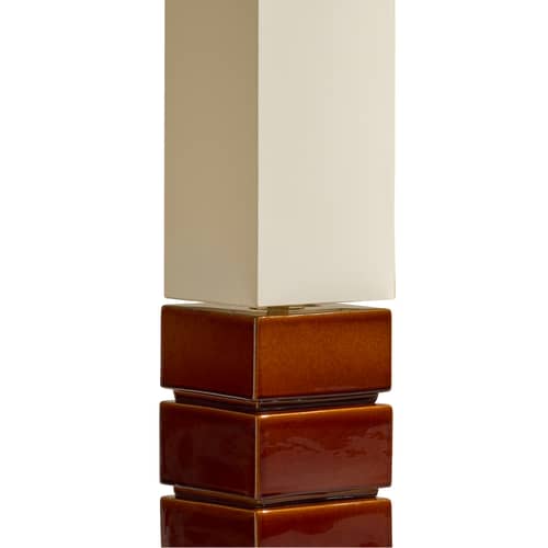 Tower Floor lamp ceramic brown / H 129 cm - Maison Sarah Lavoine - Hazel - Cotton, Glazed ceramic