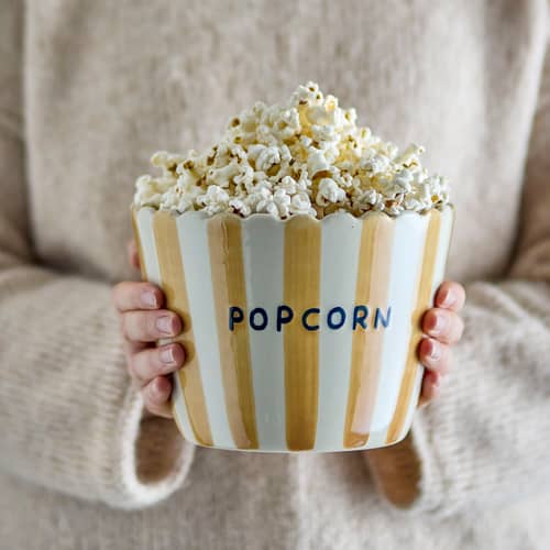 Insalatiera Chip - Pop Corn ceramica giallo / Ø 17,5 x H 13,5 cm - Bloomingville - Pop Corn / Giallo / Ø 17,5 x H 13,5 cm - Gres