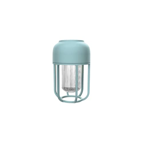 Lampe solaire d\'extérieur Light N°1 métal bleu / LED - Chargeur à induction inclus - Houe - Bleu Ice - Aluminium, Plastique recyclé, Verre recyclé