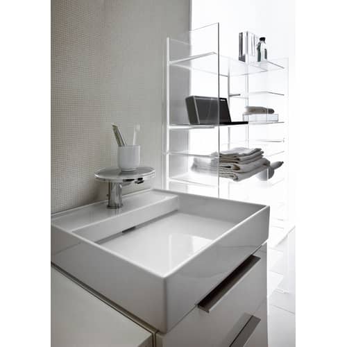 Mobile contenitore Sound-Rack materiale plastico trasparente / L 75 x H 53 cm - Kartell - Cristallo - PMMA