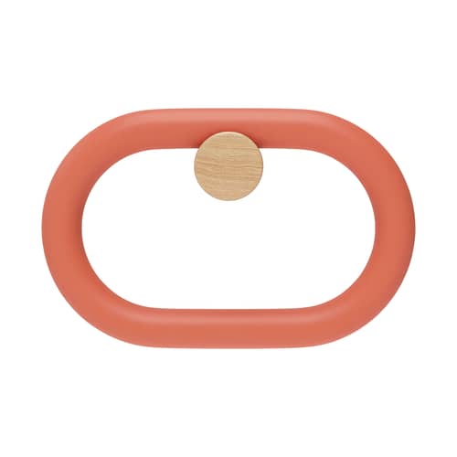 Patère Fernand bois orange Horizontale - Hartô - Corail épicé - Frêne massif, MDF