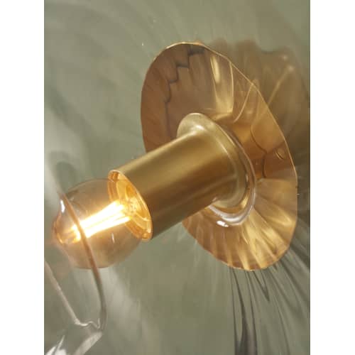 Plafonnier Brussels verre transparent / Ø 28 x H 28 cm - Verre - It\'s about Romi - Transparent / or - Métal, Verre