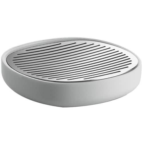 Porte-savon Birillo métal plastique blanc - Alessi - Blanc & Acier - Acier inoxydable, PMMA