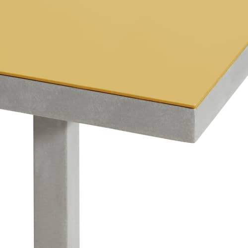 Alu table Rectangular table metal yellow / 180 x 85 cm - (indoor/outdoor) - valerie objects - Yellow - Aluminium