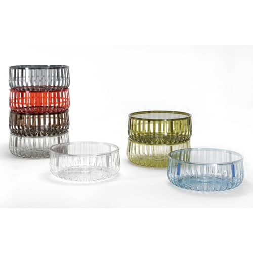 Table basse Panier plastique gris / Coffre - Kartell - Fumé - Polycarbonate