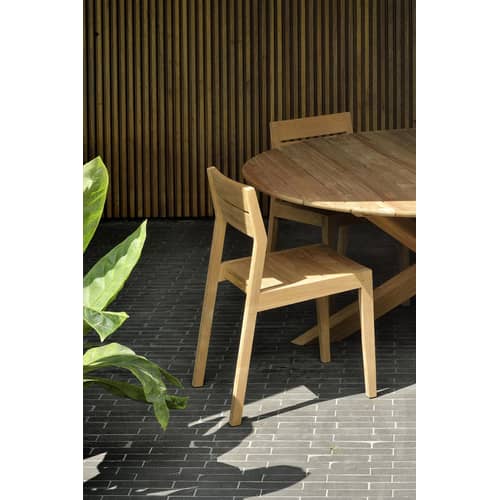 Table ronde Circle Outdoor bois naturel / Teck - Ø 163 cm / 6 personnes - Ethnicraft - Teck - Teck massif