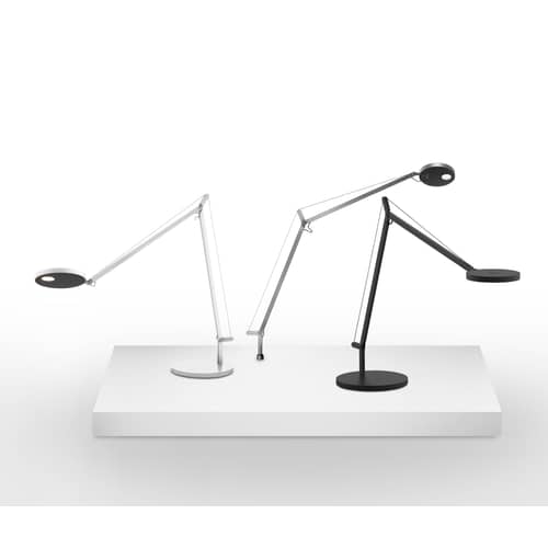 Tischleuchte Demetra LED metall grau / mit Bewegungsmelder - Artemide - Grau - Aluminium