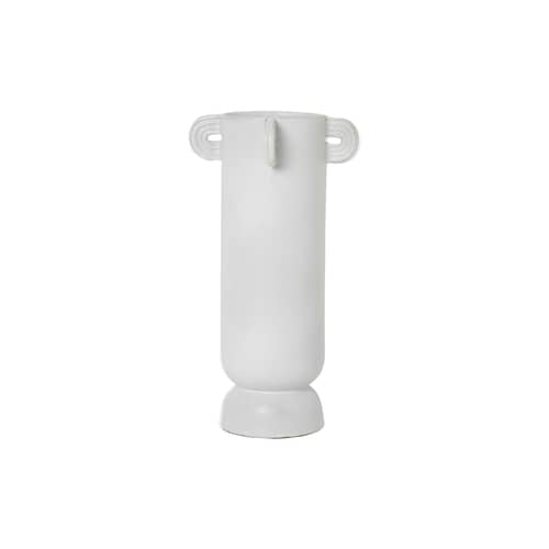 Vase Muses - Calli céramique blanc / Ø 17 x H 31 cm - Ferm Living - Calli / Blanc - Grès émaillé