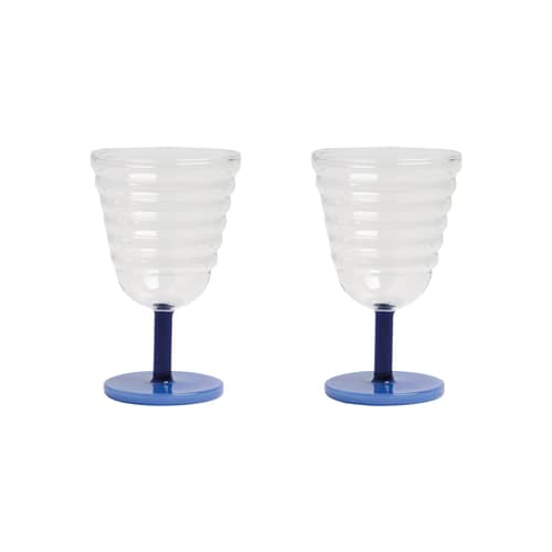 Set de 2 verres à vin Mingle - & klevering - Bleu - Verre
