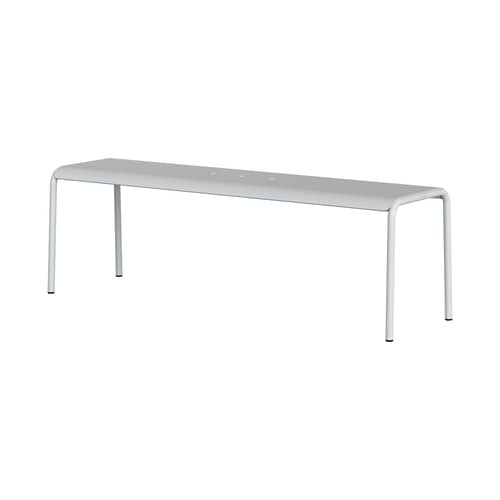Banc Panorama métal gris / L 140 cm - TIPTOE - Gris Craie - Acier thermolaqué