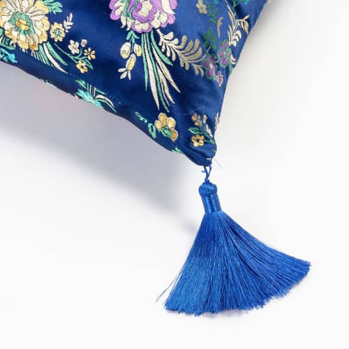 Cuscino Hybrid - Argia tessuto blu / 50 x 35 cm - Seletti - Argia / Blu -  Plumes, Poliestere