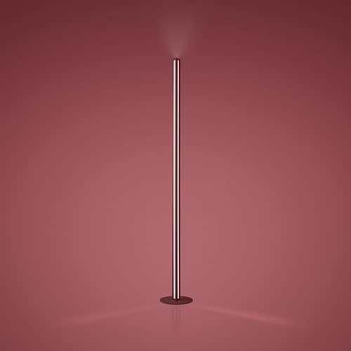 Chiaroscura Floor lamp metal red / H 183 cm - Aluminium - Foscarini - Dark red - PMMA, Varnished aluminium