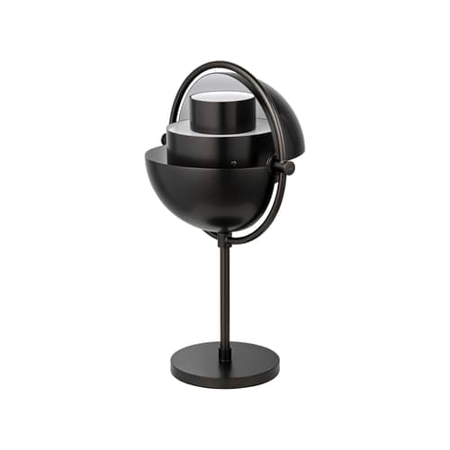 Lampe extérieur sans fil rechargeable Multi-Lite / Louis Weisdorf, 1972 - Gubi - Noir / Base noire - Laiton