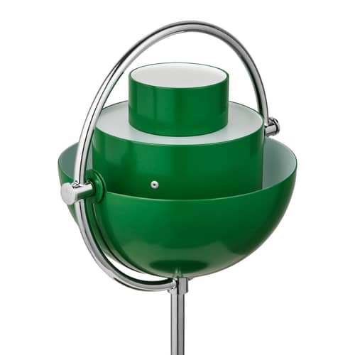 Lampe extérieur sans fil rechargeable Multi-Lite métal vert / Louis Weisdorf, 1972 - Gubi - Vert trèfle / Base chromée - Laiton