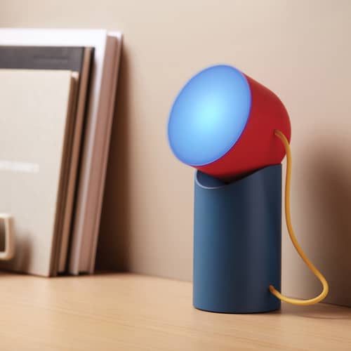 Lampe extérieur sans fil rechargeable Orbe LED / Tête magnétique amovible - Lexon - Rouge & bleu - ABS