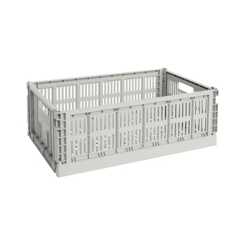 Panier Colour Crate Large / 34,5 x 53 cm - Recyclé - Hay - Gris - Polypropylène recyclé