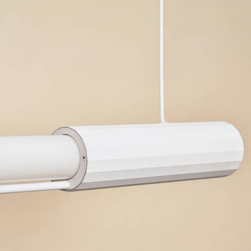 Pendelleuchte In Fine LED glas weiß / L 105 cm - DCW éditions - Weiß - Aluminium, Glas