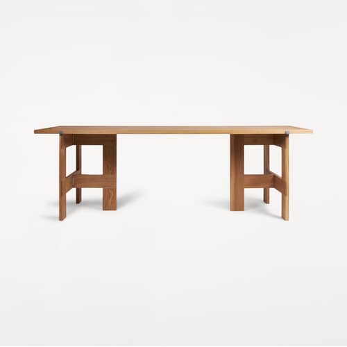 Farmhouse Plank Rectangular table natural wood / 80 x 220 cm - 6 persons - Frama  - Natural oak - Oiled solid oak
