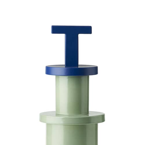 Scultura Projet Memphis - F.2 ceramica verde blu / Di Nathalie Du Pasquier - Bitossi Home - Blu e verde salvia opaco - Ceramica