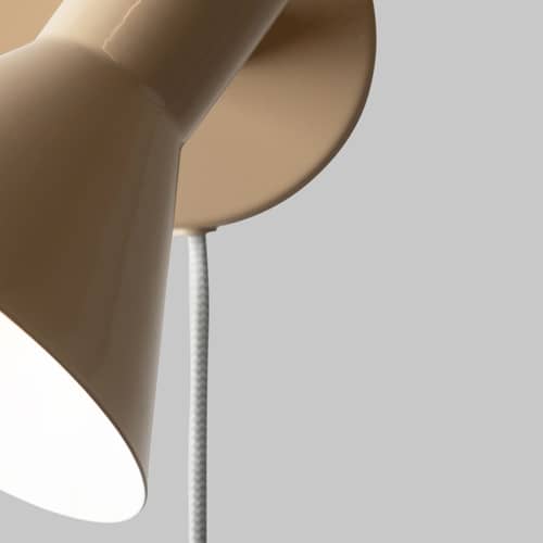 Wandleuchte mit Stromkabel Stavanger metall beige / Orientable - It\'s about Romi - Beige - Eisen