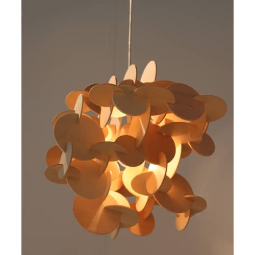 Suspension Bau Large bois naturel / H 48 cm - Normann Copenhagen - Bois naturel - Pin
