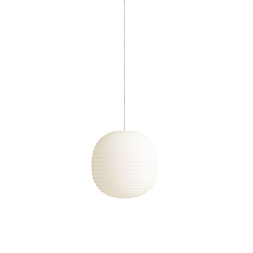 Suspension Lantern Small verre blanc / Ø 20 cm - NEW WORKS - Ø 20 cm - Verre dépoli strié